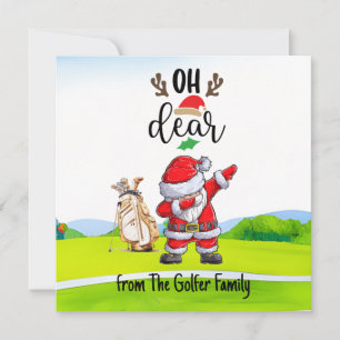 Santa Dabbing for Christmas Oh Dear  Holiday Card