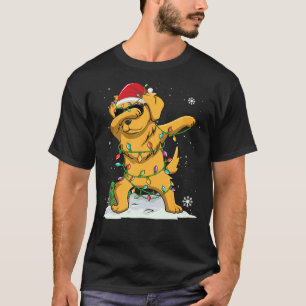 Santa Dabbing Golden Retriever T-Shirt