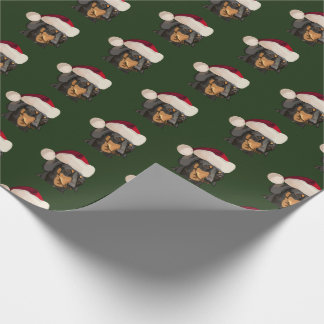 Santa Dachshund Christmas Wrapping Paper