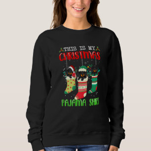 Santa Dachshund Dog In Socks This Is My Christmas Sweatshirt