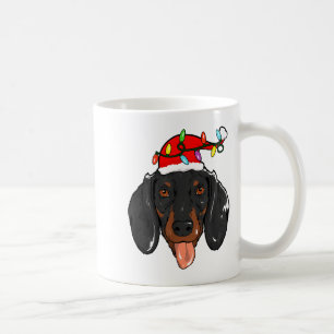 Santa Dachshund Light Christmas Coffee Mug