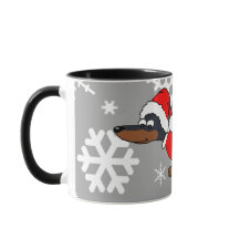 Santa Dachshund Wiener Dog Coffee Mug