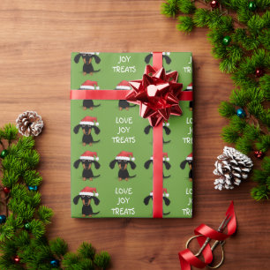 Santa Dachshunds Christmas Pattern Funny Dog Wrapping Paper