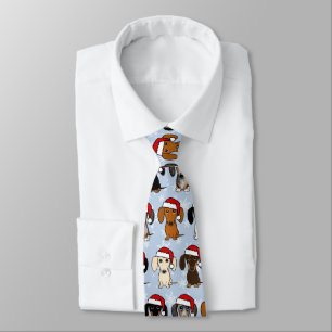 Santa Dachshunds Cute Wiener Dogs Christmas Tie