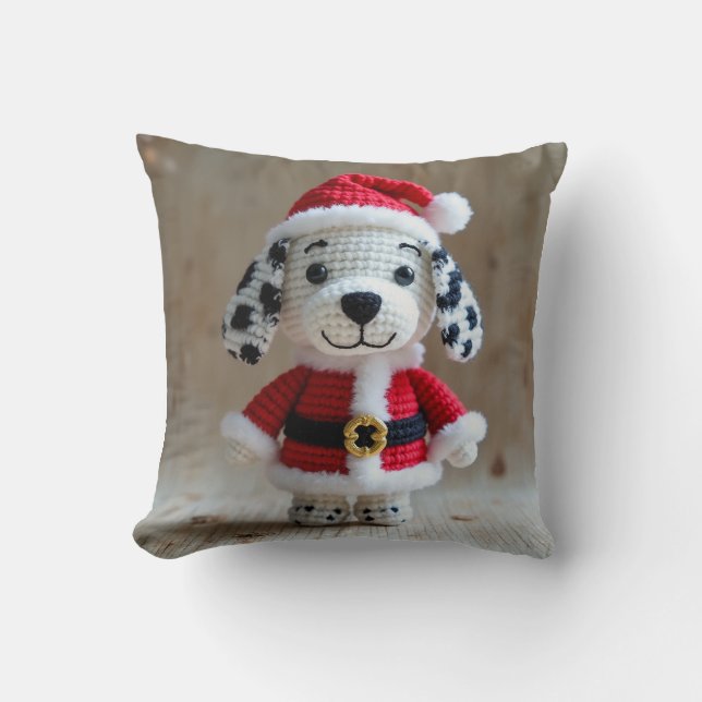Santa Dalmatian Cushion (Front)