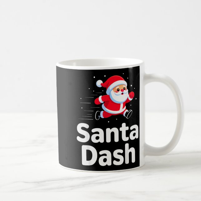 Santa Dash Christmas Running Runner Costume Xmas 5 Coffee Mug (Right)