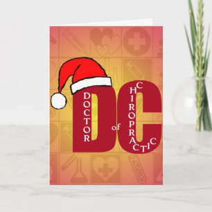 Santa DC Doctor of Chiropractic Christmas Logo Holiday Card