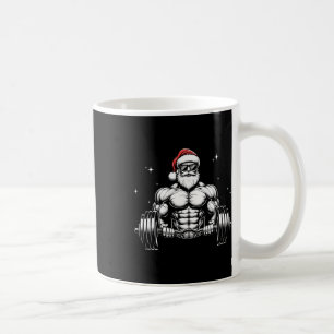 Santa Deadlift Bodybuilder Funny Fitness Christmas Coffee Mug