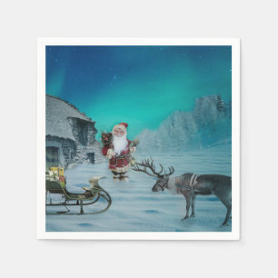 Santa & Deer Paper Napkin