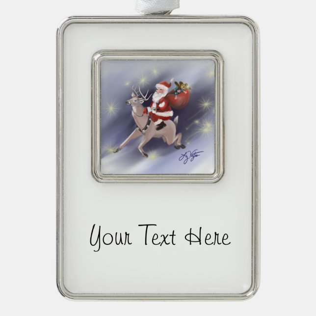 Santa Delivers Ornament (Front)
