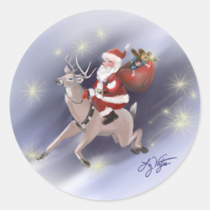 Santa Delivers Sticker