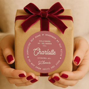 Santa Delivery Sticker Christmas Elf Label Seal