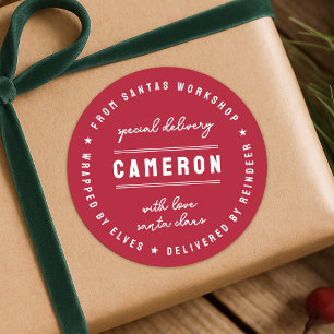 Santa Delivery Sticker Christmas Gift Seal Label