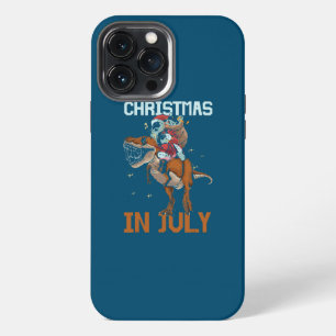 Santa Dinosaur Mid Year Xmas in July Summer Funny iPhone 13 Pro Max Case