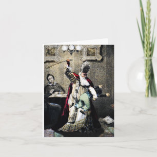 Santa Disciplines Child Christmas Card