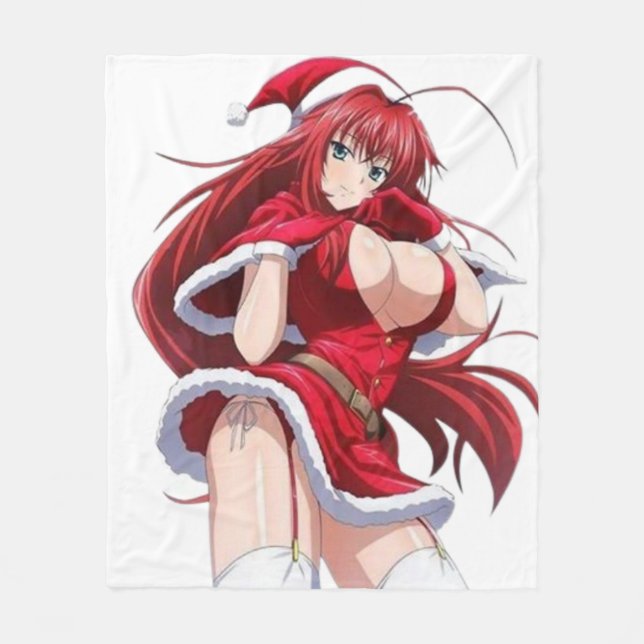 Santa Diva Anime Winter Outfit - Fleece Blanket (Front)