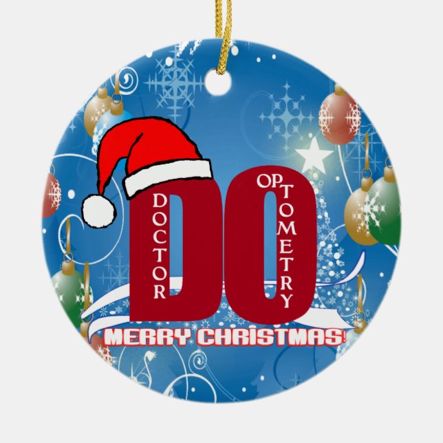 SANTA DO CHRISTMAS ORNAMENT DOCTOR  OPTOMETRY (Front)