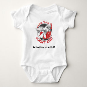 Santa Doesn't Exist - but I can't read yet ... Baby Bodysuit