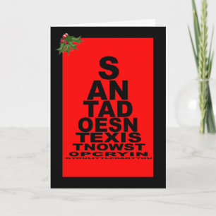 Santa doesn't exist  Christmas Holiday Card