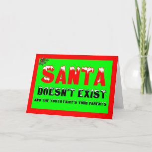 Santa doesn't exist holiday card