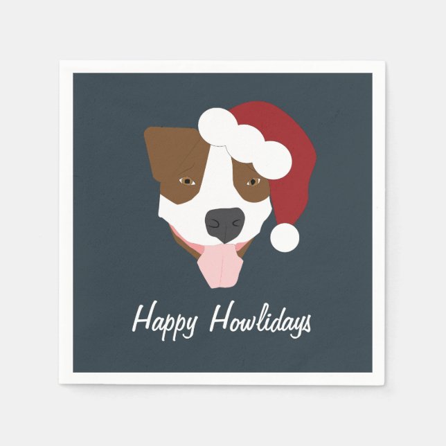Santa Dog - Customisable Napkin (Front)