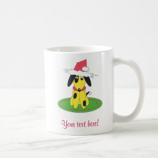 santa doggy - personalized coffee mug