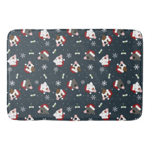 Santa Dogs Bath Mat