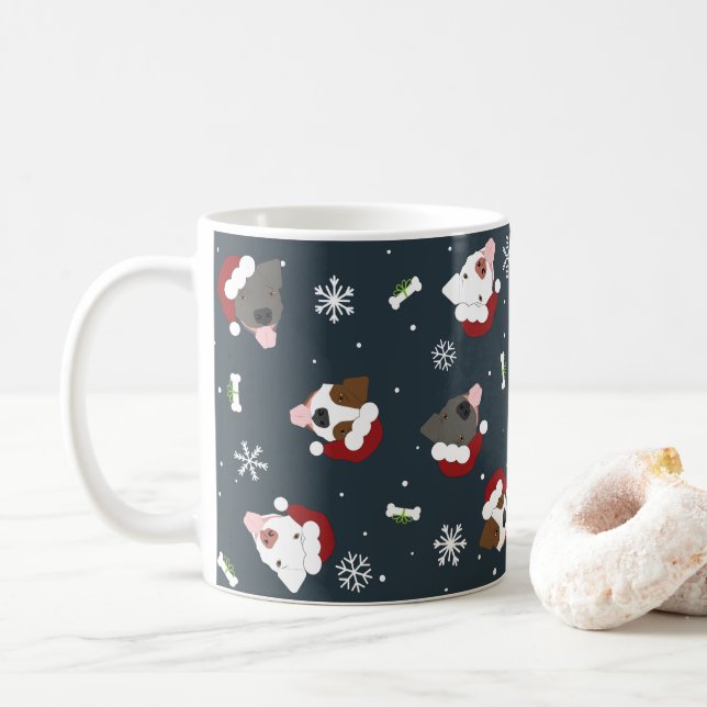 Santa Dogs Coffee Mug (With Donut)