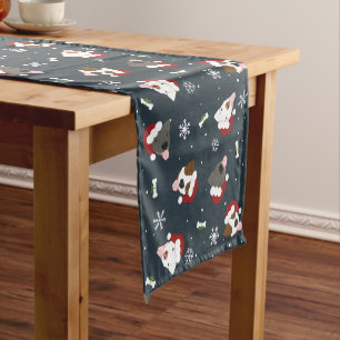 Santa Dogs Short Table Runner