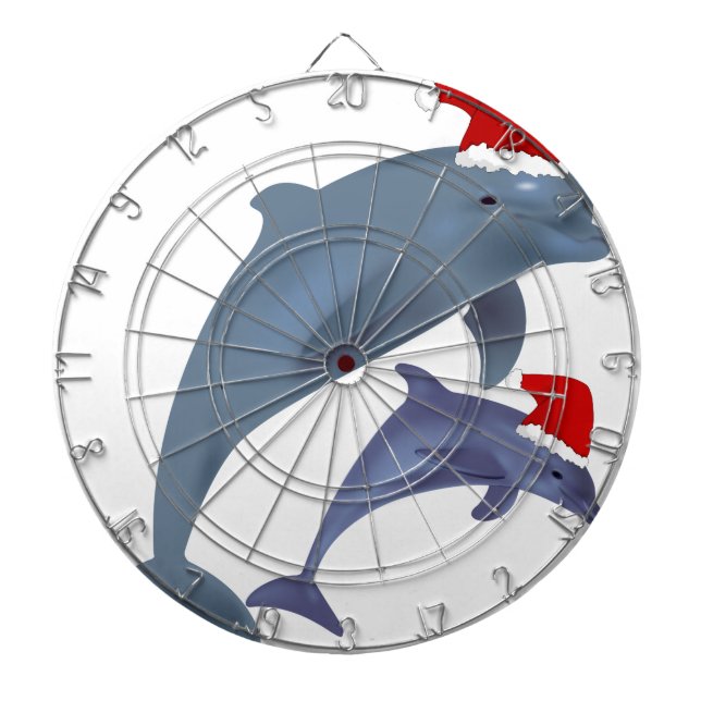 santa dolphins dartboard (Front)