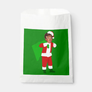 santa donald trump funny christmas favour bag