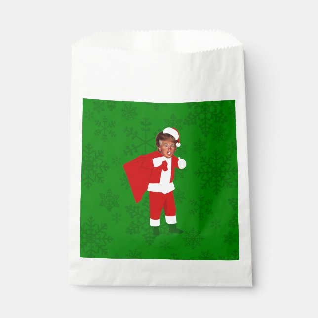 santa donald trump ugly christmas favour bag (Front)