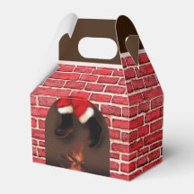 Santa down the chimney  favour box