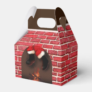 Santa down the chimney favour box