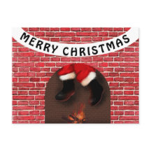 Santa down the chimney 