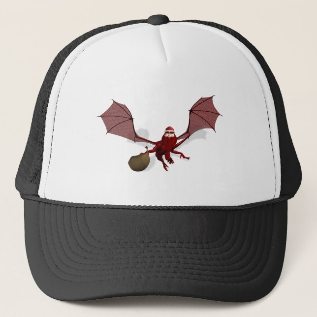 Santa Dragon Trucker Hat (Front)