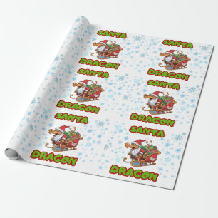 Santa Dragon Wrap Wrapping Paper