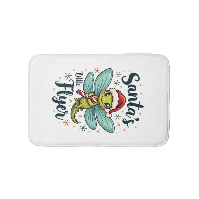 Santa Dragonfly Bath Mat (Front)