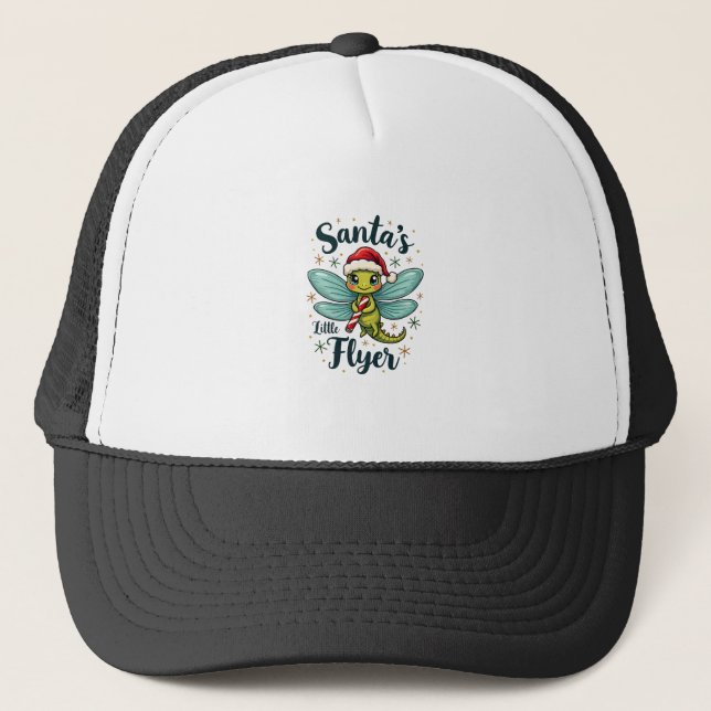 Santa Dragonfly Trucker Hat (Front)