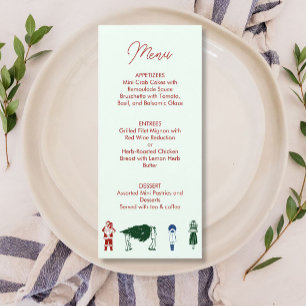 Santa Drawing Christmas  Menu