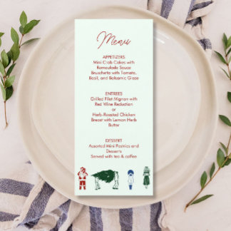 Santa Drawing Christmas  Menu