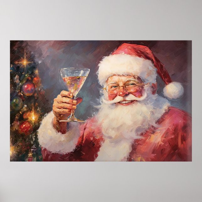 Santa Drink Cocktail Poster (Front)