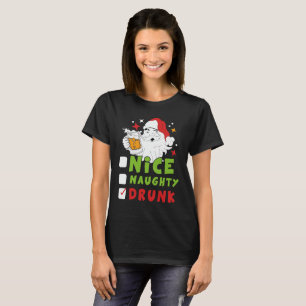 Santa Drunk Christmas 2023 Beer lovers T-Shirt