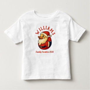 Santa Duck Cartoon – Funny Christmas Rubber Duck  Toddler T-Shirt