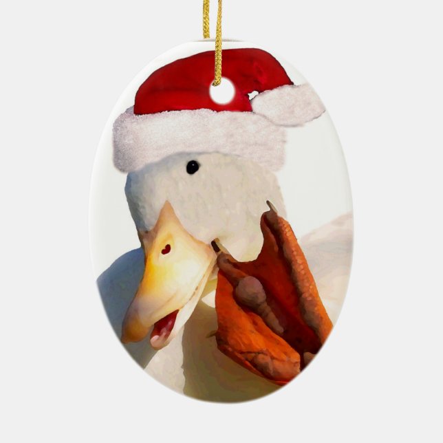 Santa Duck Ornament (Back)