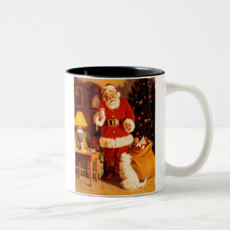 Santa Eating Milk & Cookies Mug