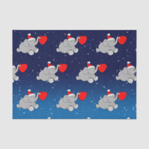 Santa Elephant Pattern Tissue Paper