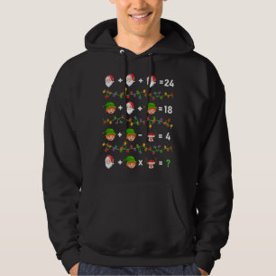 Santa Elf Operations Quiz Math Teacher Christmas Hoodie