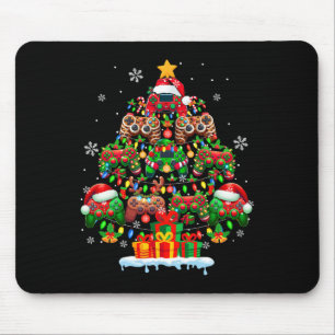 Santa Elf Reindeer Game Controllers Colourful Xmas Mouse Pad