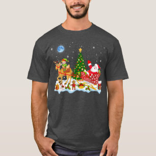 Santa ELF Riding Reindeer Camel Sleigh Xmas Alpaca T-Shirt
